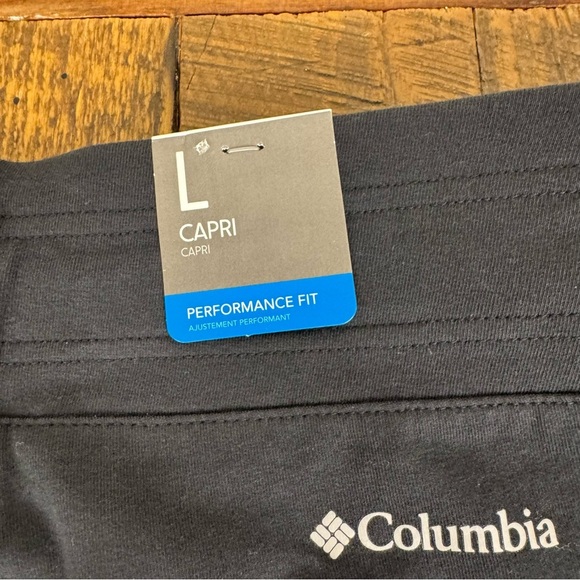 Columbia Performance Fit Capri Pants Black Size Large NWT Activewear - Picture 4 of 12
